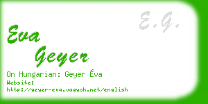 eva geyer business card